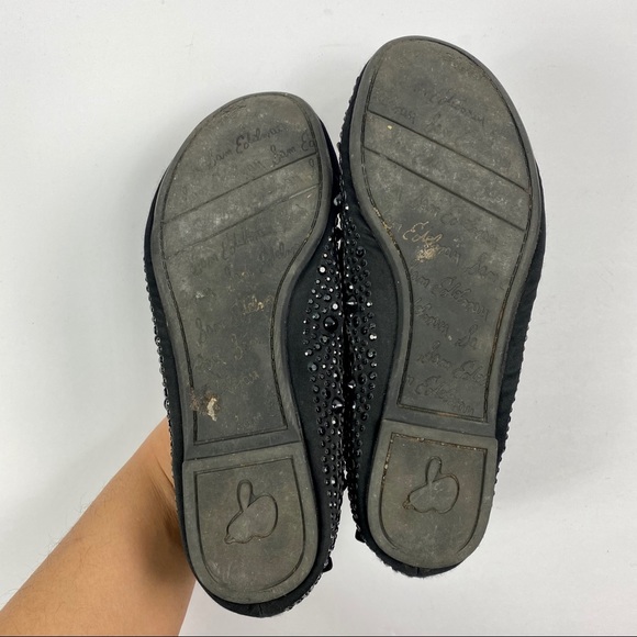 Sam Edelman | Black Studded Kid’s Ballet Flats - Picture 5 of 6